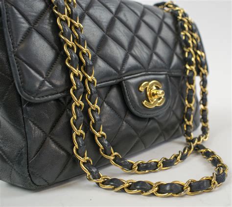 chanel black quilted leather flap handbag|authentic chanel double flap bag.